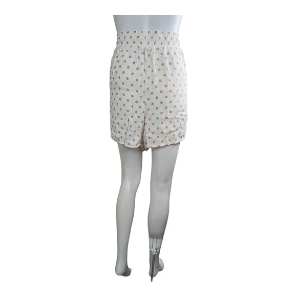 AFRM High-Waisted White w/Golf Polka Dots Sz. L Womens Regular - Picture 3 of 4